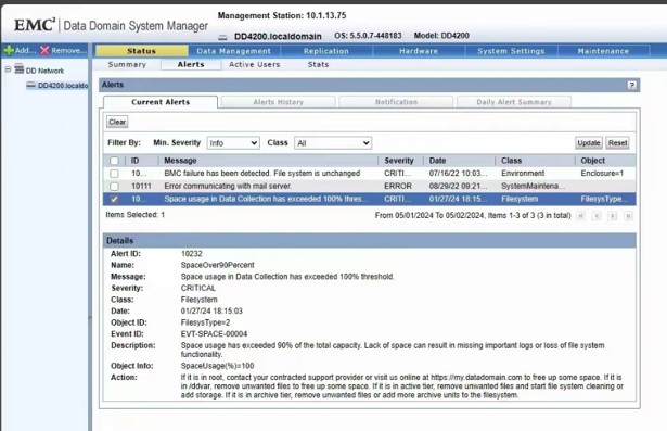 中铝客户备份软件故障解决